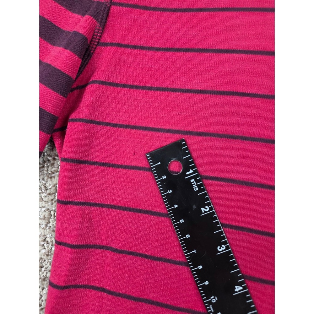 Smartwool Womens Merino Wool Striped Long Sleeve Base Layer Top Pink Purple M - Picture 7 of 11